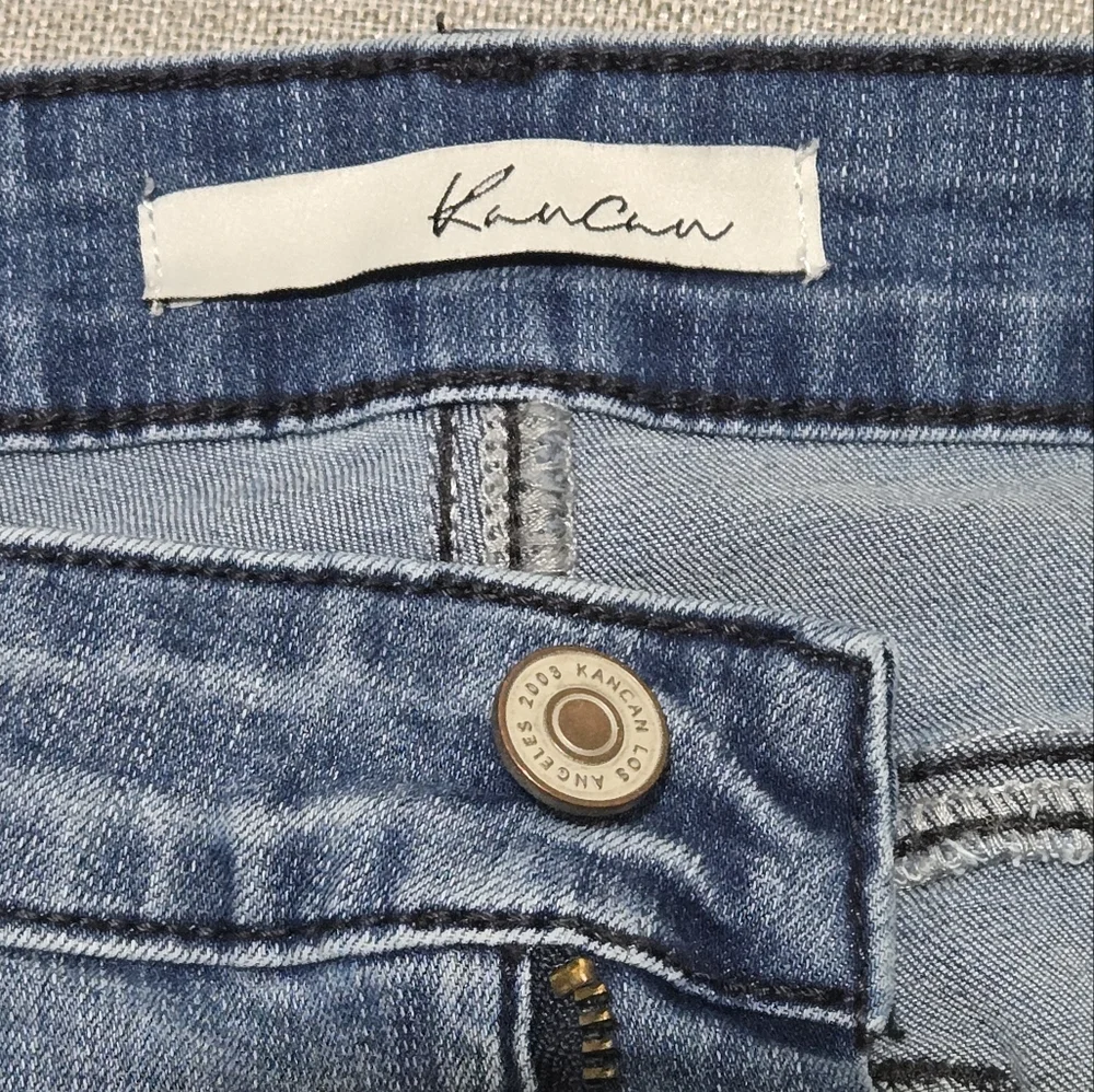 KanCan Jeans Stretchy Skinny Jeans Distressed Faded Light Blue Size W 13 / 30